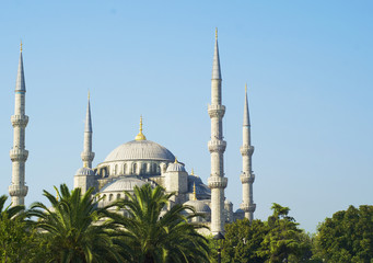 Fototapeta na wymiar Blue Mosque Sultan Ahmet Istanbul Turkey