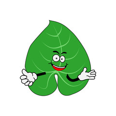 Green Leaf Cartoon characters illustration vector