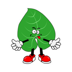 Green Leaf Cartoon characters illustration vector