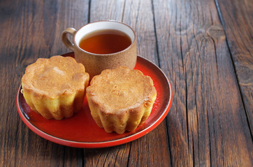 Tea cup and muffins