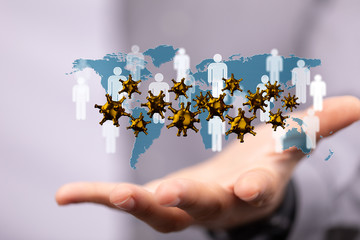 epidemic coronavirus 2019-nCoV, Novel Coronavirus Alert outbreak . Virus Covid 19-NCP. Spread of...