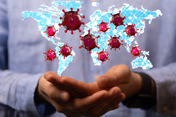 epidemic coronavirus 2019-nCoV, Novel Coronavirus Alert outbreak . Virus Covid 19-NCP. Spread of...