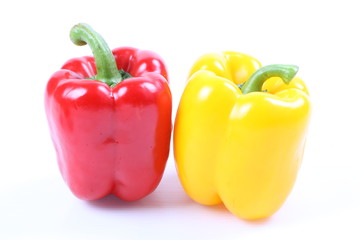 Sweet bell pepper isolated on white background cutout