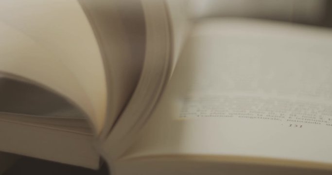 Leafing through a book