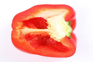 Sweet bell pepper isolated on white background cutout