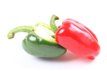 Sweet bell pepper isolated on white background cutout