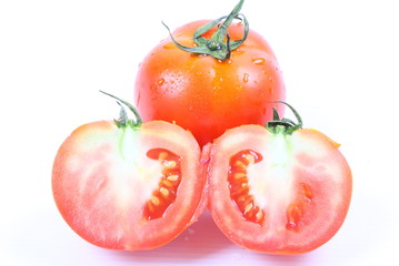 Tomatoes isolated on white