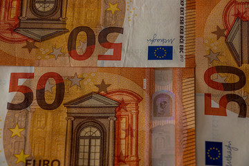 Three fifty euro note next to each other