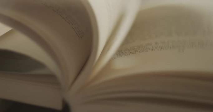 Leafing through a book