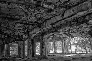 Fototapeta premium Interior of new barracks at Westerplatte