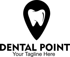dental point logo design concept isolated on white background