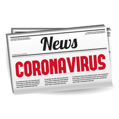 Coronavirus COVID-19 News. Newspaper Virus Vector ESP10.
