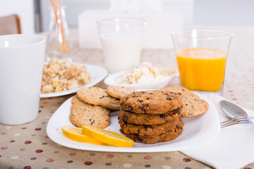 plate of cookies for breakfast