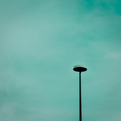 lamp on blue sky