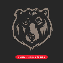 Bear Head Vintage Animal Symbol.