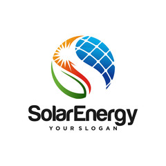 Creative Solar Energy Logo Design Vector Template