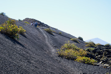 Wanderung durch den Naturpark Los Volcanes um die Vulkane Caldera de La Rilla, Montana de Santa...