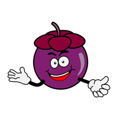 Mangosteen Cartoon characters illustration vector