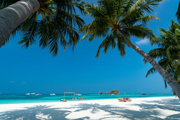 Sandy beach of tropical island in the Maldives © s4svisuals