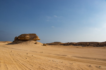 Fototapeta na wymiar view of Canyon Wadi Ash Shuwaymiyyah along the coastal road to Salalah in Oman