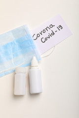 Medical mask and tablets for Corona protection