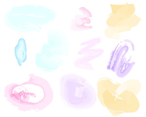 vector illustration, watercolor, delicate background, pastel colors, heart, for postcards for lovers