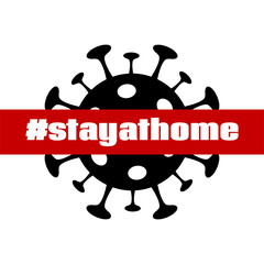 Stay at home. Coronavirus quarantine vector banner for social media
