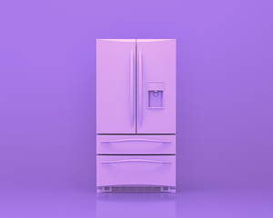 Kitchen appliances in monochrome single pink purple color room, 3d rendering
