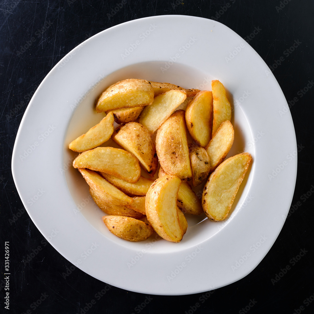 Canvas Prints rustic potatoes in a white plate