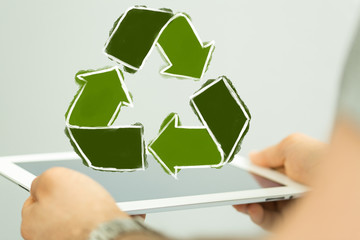 Minimal nature concept.Think Green.Ecology Concept. Environmentally friendly planet.