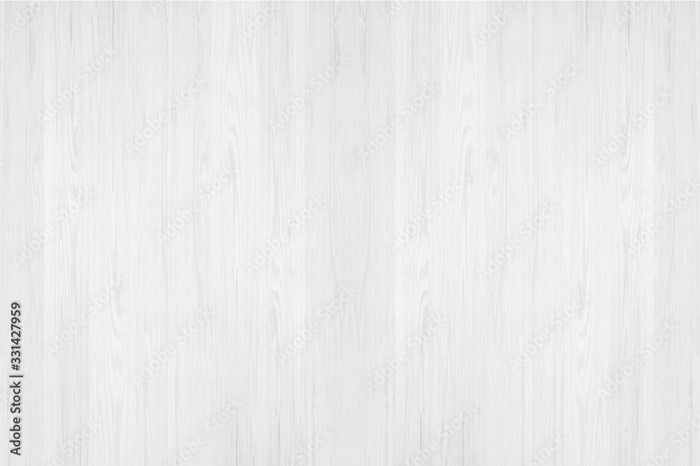 Wall mural white texture of old wood. empty plank wooden wall background with light pattern natural copy space.