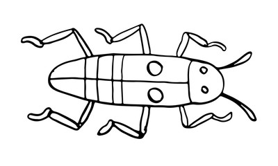 Danger Insect vector set. Web sign kit of line bugs. Beetle pictogram collection. Simple danger insect cartoon colorful icon symbol isolated on white.