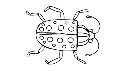 Danger Insect vector set. Web sign kit of line bugs. Beetle pictogram collection. Simple danger insect cartoon colorful icon symbol isolated on white.