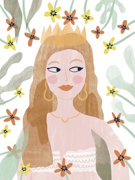 Casual queen illustration