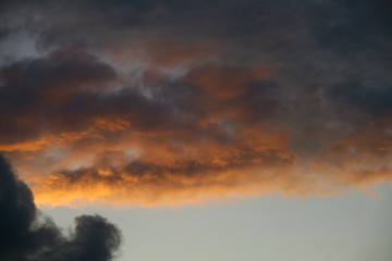 red clouds in the sky