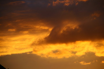 red clouds in the sky