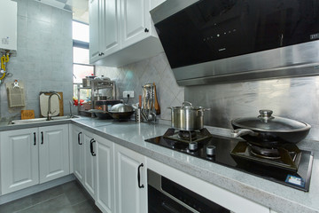 Renovated kitchen in model home