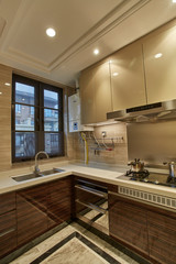 Renovated kitchen in model home