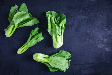 .Chinese cabbage on black background