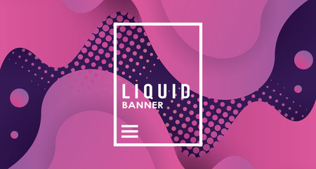liquid and waves colorful square banner