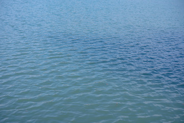 The surface of the water with shallow waves from the wind