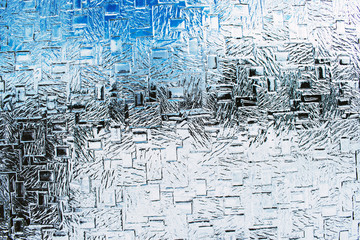 Glass texture winter and cold outside