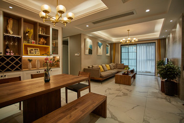 Living room in renovated model room