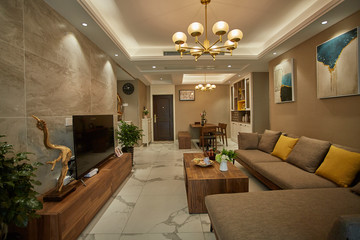 Living room in renovated model room