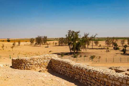 View of lost city of Ubar near Salalah Dhofar in Oman on Arabian Peninsula