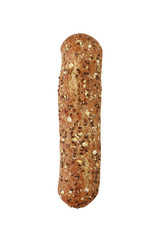Top view loaf bread isolate on white background