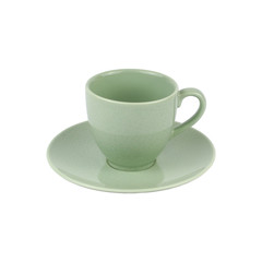colored cup coffe cup teacup on a plate