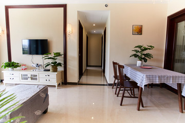 Living room in renovated model room