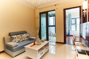 Living room in renovated model room