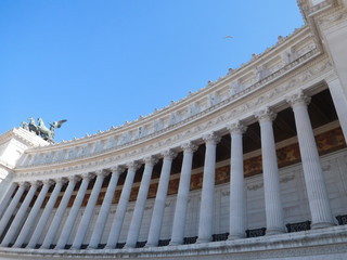 Naklejka premium Altar of the Fatherland, grand marble, classical temple, Rome, Italy
